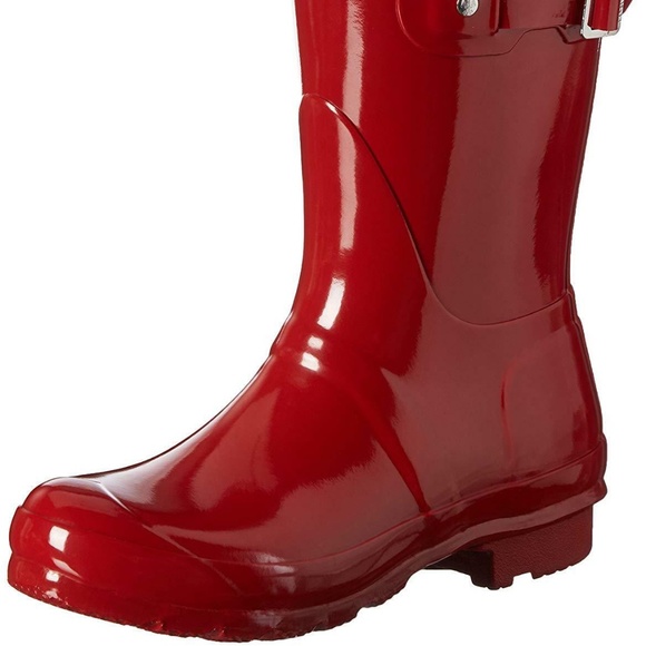 NEW Hunter Women's Original Short Gloss Rain BOOTS - Picture 2 of 6